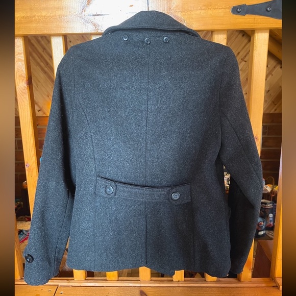 American eagle women’s medium dark grey wool pea coat. - Picture 2 of 2